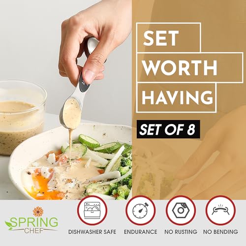 Stainless Steel Magnetic Measuring Spoons Set of 8