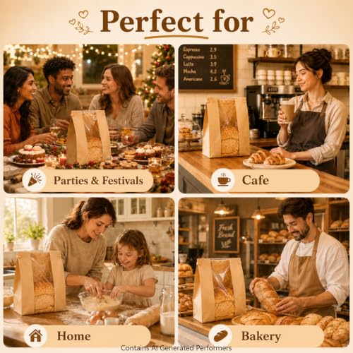 100 Bread Bags for Homemade Bread (100 Count)