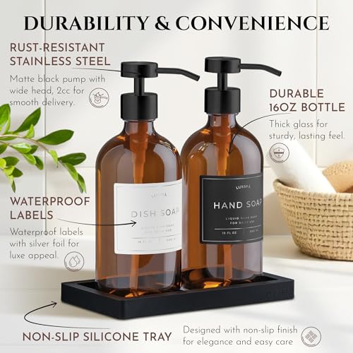 Glass Soap Dispenser Set of 2 (2 Count)