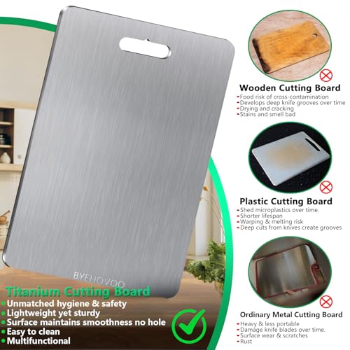 Titanium Cutting Board for Kitchen Set of 3