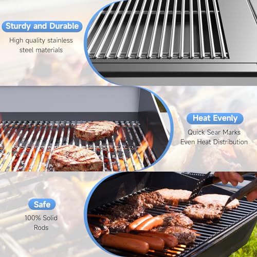 18.7'' x 33.3'' Stainless Steel Cooking Grates for Weber Genesis