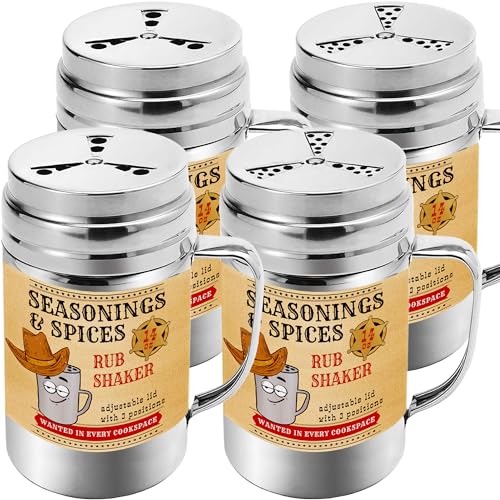 Pack of 4] 14 oz Seasonings Spice Shakers