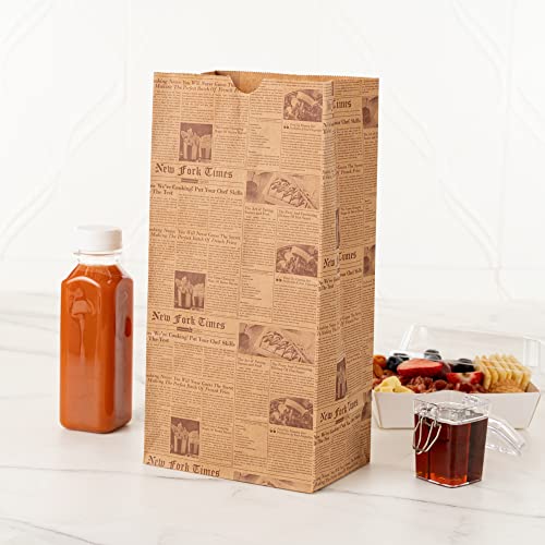 Bag Tek 8 Lb Disposable Lunch Bags 100 Sturdy Take Out Bags (100 Count)