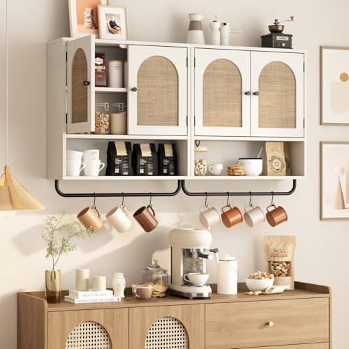 Rattan Bathroom Wall Cabinet