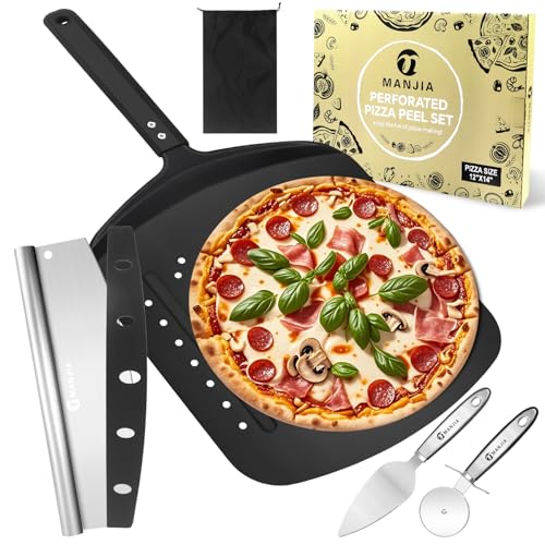 Perforated Pizza Peel Aluminum 12 Inch Non