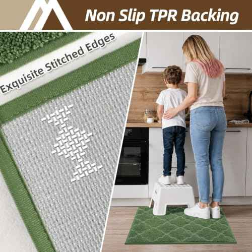 Kitchen Rugs Non Slip Washable 20"x32" (4.444 Sq Ft)