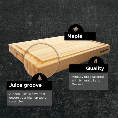 24" Classic Maple Reversible Cutting Board with Juice Groove