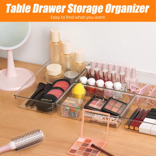 6 Pcs Large Size Clear Drawer Organizer Set (6 Count)