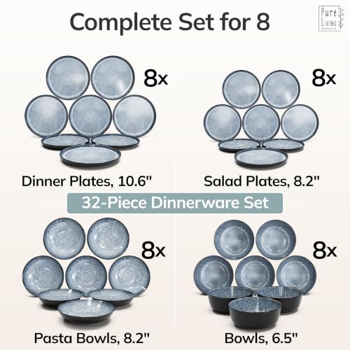 32 Piece Stoneware Dinnerware Set for 8 (32 Count)