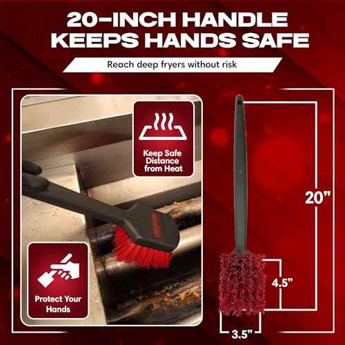 20" Deep Fryer Cleaning Brush by FryOilSaver Co