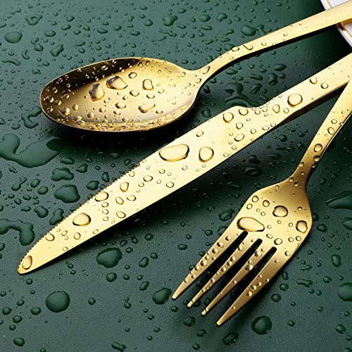 Gold Silverware Set (30 Count)