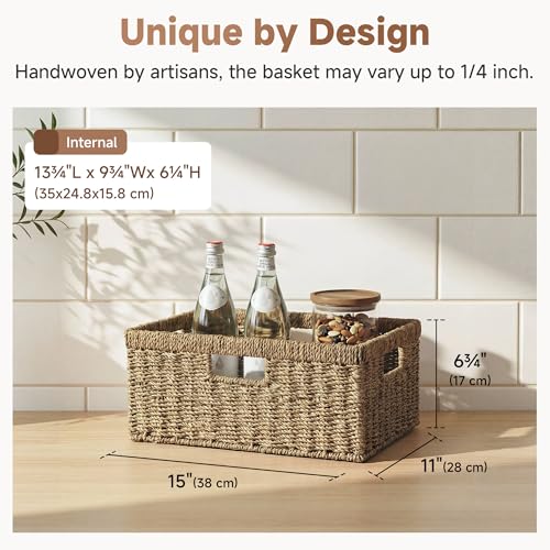 Wicker Storage Baskets for Shelves