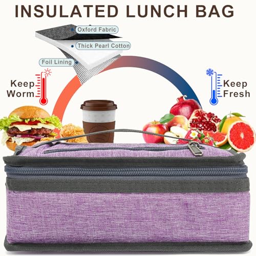 Small Insulated Lunch box Portable Soft Bag Mini Cooler Thermal Meal Tote Kit with Handle for Work & School