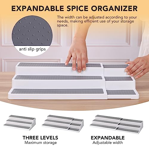 3 Tier Expandable Spice Rack Organizer (2 Count)