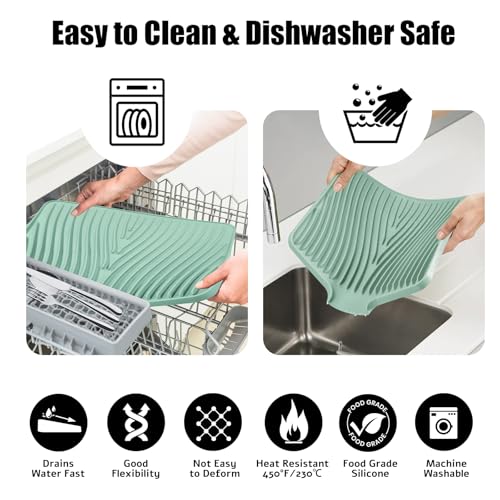 Silicone Dish Drying Mat for Kitchen Counter
