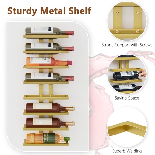 8 Tier Wall Mount Wine Rack (8 Count)