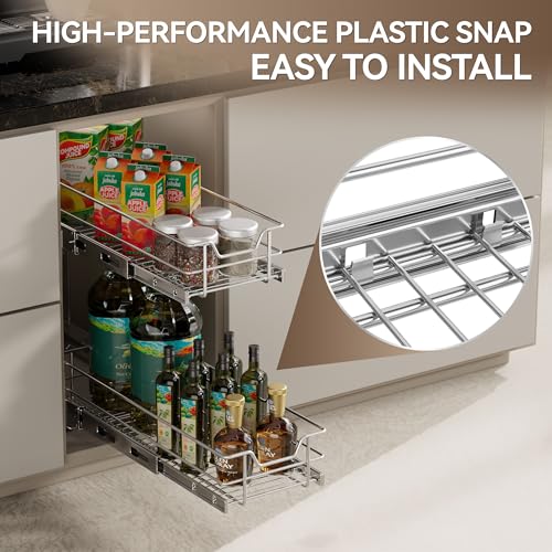 2 Tier Pull Out Cabinet Organizer 24" W X 22" D