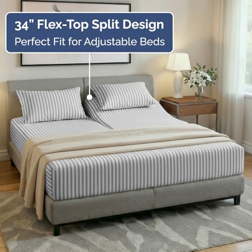Flex Top Split Head King 4 Piece Sheet Set