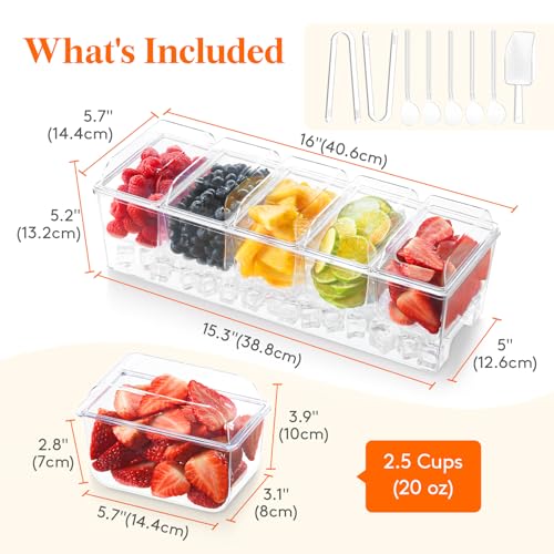 Chilled Condiment Caddy with Spoons