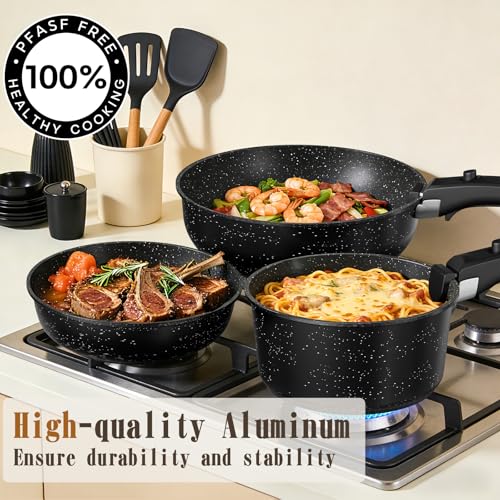 21Pcs Pots and Pans Set Non Stick