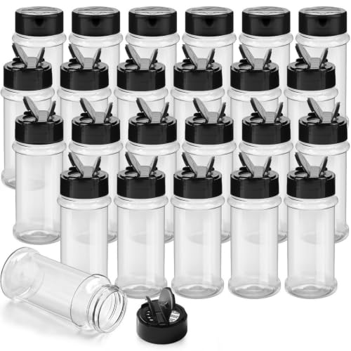 24 Pcs 3 Oz Spice Jars Plastic Seasoning Containers (24 Count)