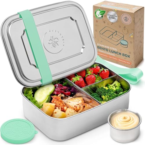 Stainless Steel Bento Box + Condiment Container
