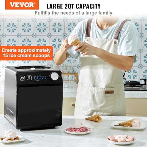 Upright Automatic Ice Cream Maker with Built