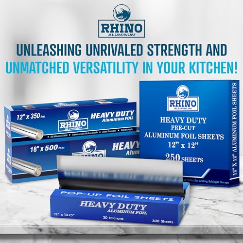 Precut Pop Up Heavy Duty Aluminum Foil Sheets (300 Count)