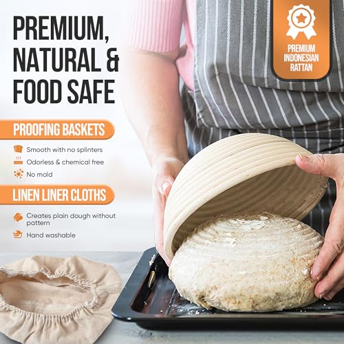 Banneton Bread Proofing Basket Set