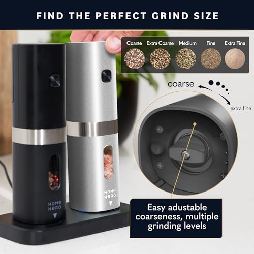 Electric Salt and Pepper Grinder Set