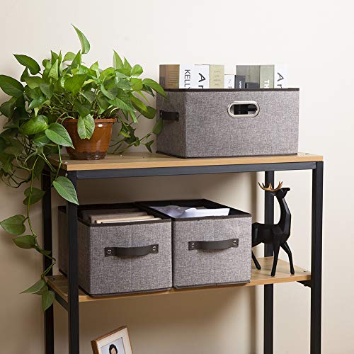 Large Foldable Storage Bins for Shelves [3 (3 Count)