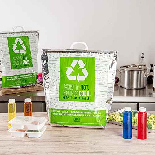 Green And Silver Plastic Thermal Bag