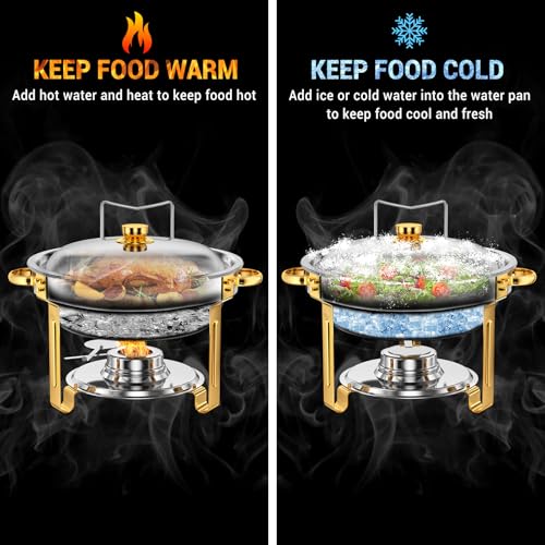 Round Chafing Dishes for Buffet 5 Qt