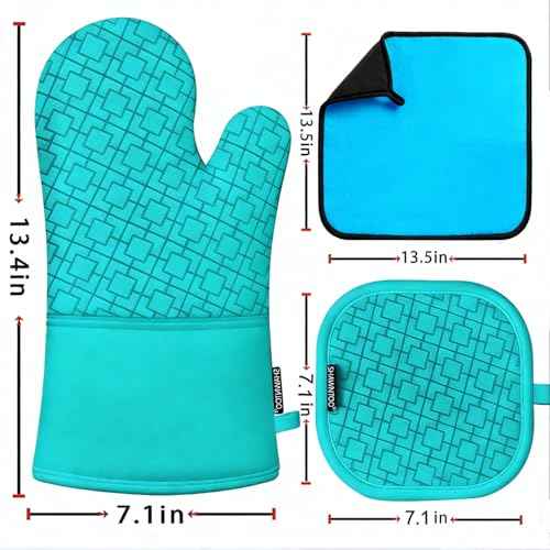 Oven Mitts and Pot Holders Sets 6pcs (6 Count)