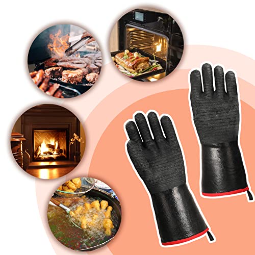 Heat Resistant BBQ Glove for Oven & Fryer Smoker (2 Count)
