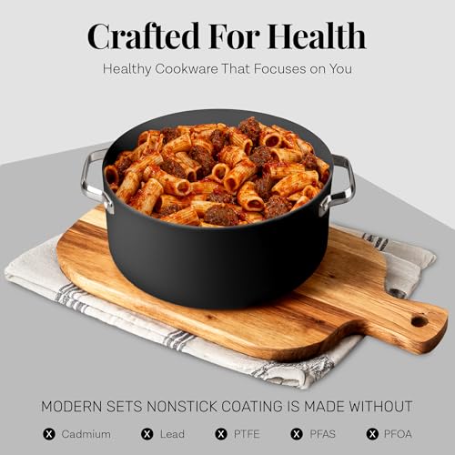 Modern 11 Pc Ceramic Cookware Set