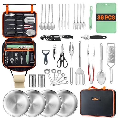 Portable Camping Cooking Utensils Set 36PCS (36 Count)