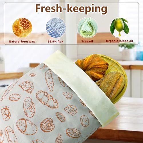 Beeswax Bread Bags for Homemade bread (2 Count)