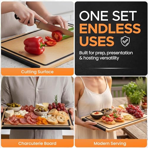 Earth’s Dreams Composite Wood Cutting Board 17” x 12” (3 Count)