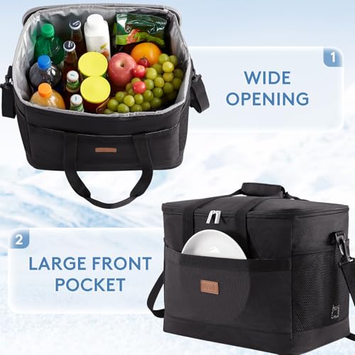 Cooler Bag 50 Cans Collapsible and Insulated Large Lunch Bag Leakproof Soft Cooler Portable for Camping (50 Count)