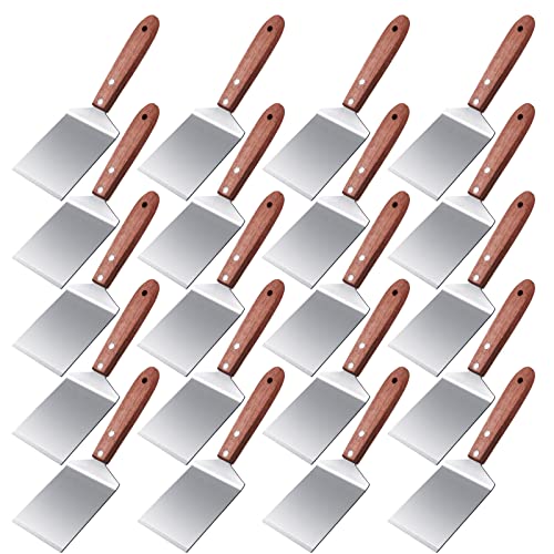 20 Pcs Pizza Spatula Stainless Steel Server Wood Handle Bulk (20 Count)