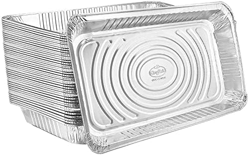 Aluminum Pans Full Size, Large Disposable Roasting & Baking Pan, 21"x13" Deep Foil Pans (100 Pack) Extra Heavy Duty Chafing Trays for Hotels, Restaurants, Caterers, Steam Table, Buffets & Bakeware - Culinary Roots