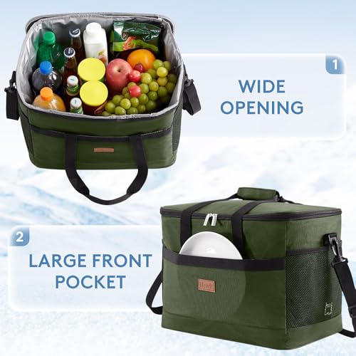 Cooler Bag 50 Cans Collapsible and Insulated Large Lunch Bag Leakproof Soft Cooler Portable for Camping