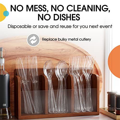 Party Solids Heavy Duty Plastic Spoons (200 Count)