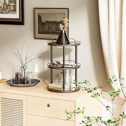 10'' Wood Lazy Susan Turntable Organizer for Cabinet