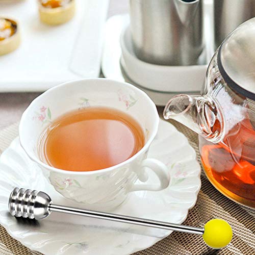 Stainless Steel Honey Dipper Stick 6.3 Inch Honey Wand Server for Honey Pot Dispense Drizzle Honey
