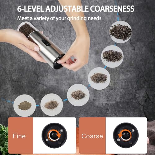 Electric Salt and Pepper Grinder Set