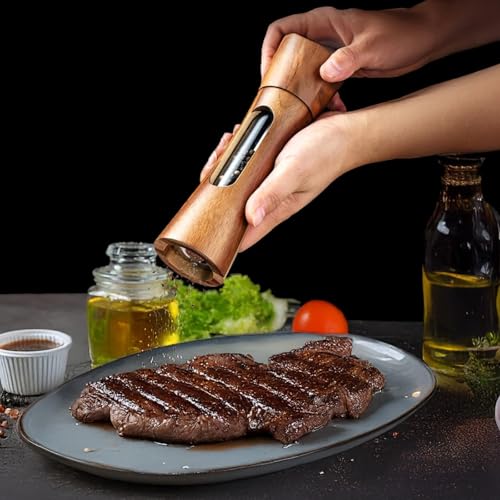 2 Pcs Wooden Salt and Pepper Grinder Set (2 Count)