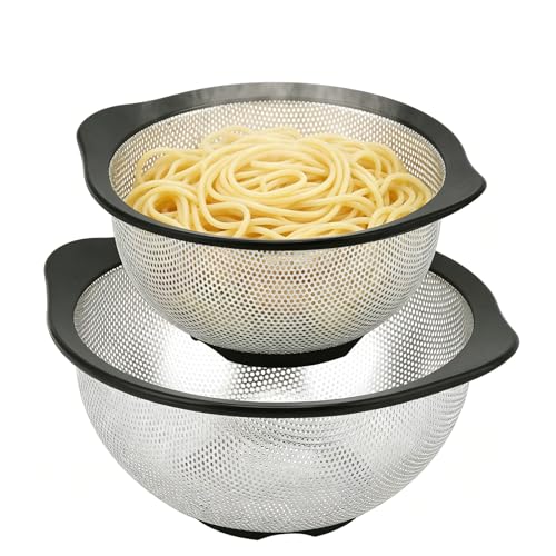 Stainless Steel Colander Set for Kitchen (2 Count)