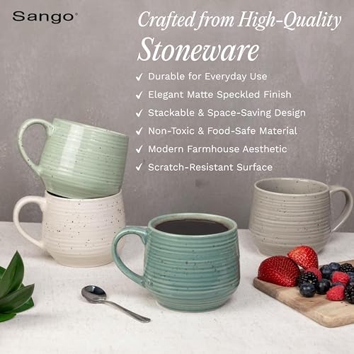 Siterra Artist's Blend 17 oz. Stoneware Mug Set (4 Count)